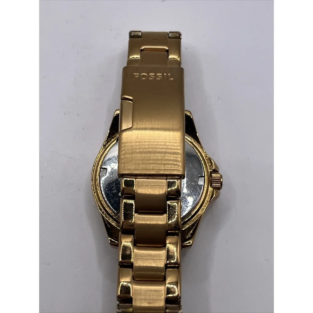Fossil Riley Rose Gold Watch Stainless Steel Crystal Accent ES2889- New Battery‎